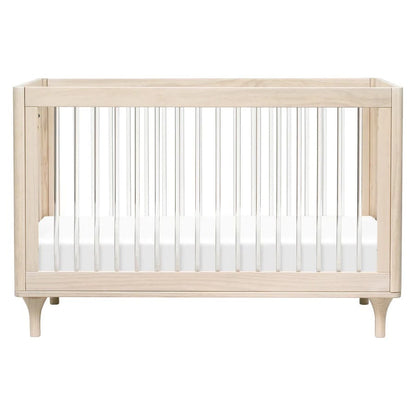Babyletto Lolly 3-In-1 Convertible Crib with Toddler Bed Conversion Kit - Washed Natural / Acrylic - M9001KNX
