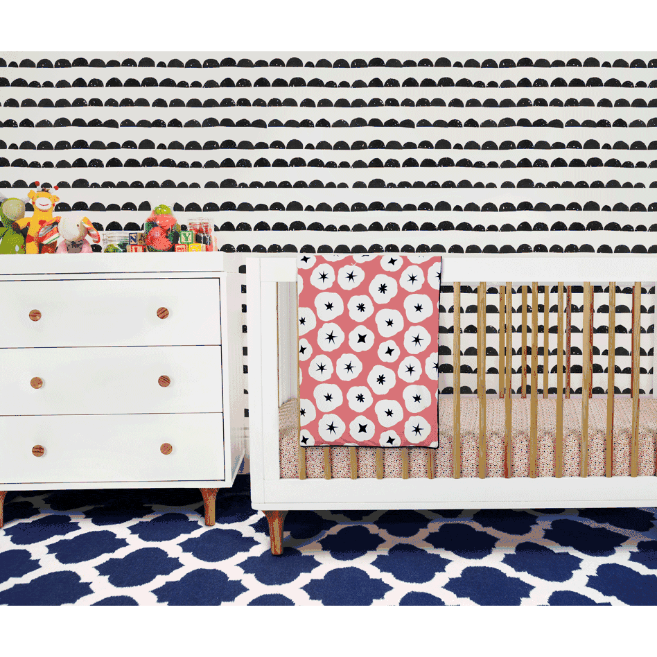 Babyletto Lolly 3-In-1 Convertible Crib with Toddler Bed Conversion Kit - White/Natural - M9001WN