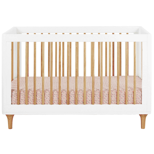 Babyletto Lolly 3-In-1 Convertible Crib with Toddler Bed Conversion Kit - White/Natural - M9001WN