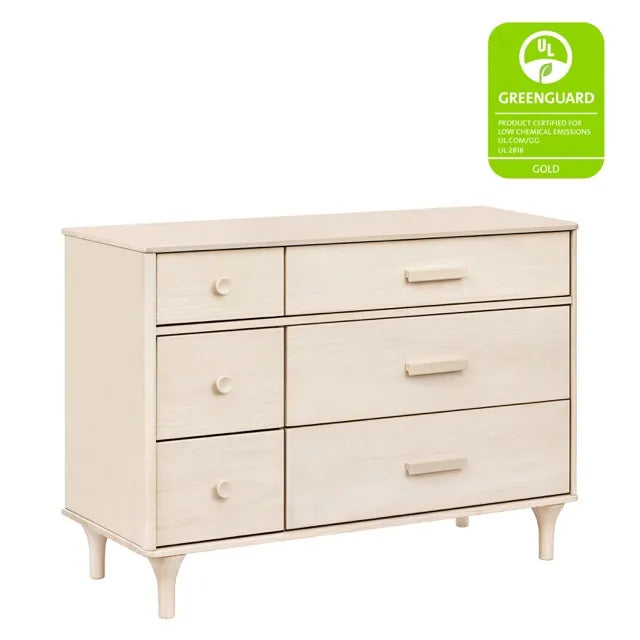 Babyletto Lolly 6-Drawer Assembled Double Dresser - Washed Natural - M9016NX