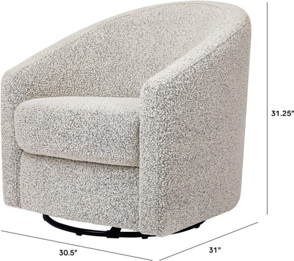 Babyletto Madison Swivel Glider - Black White Boucle - M5887BWB