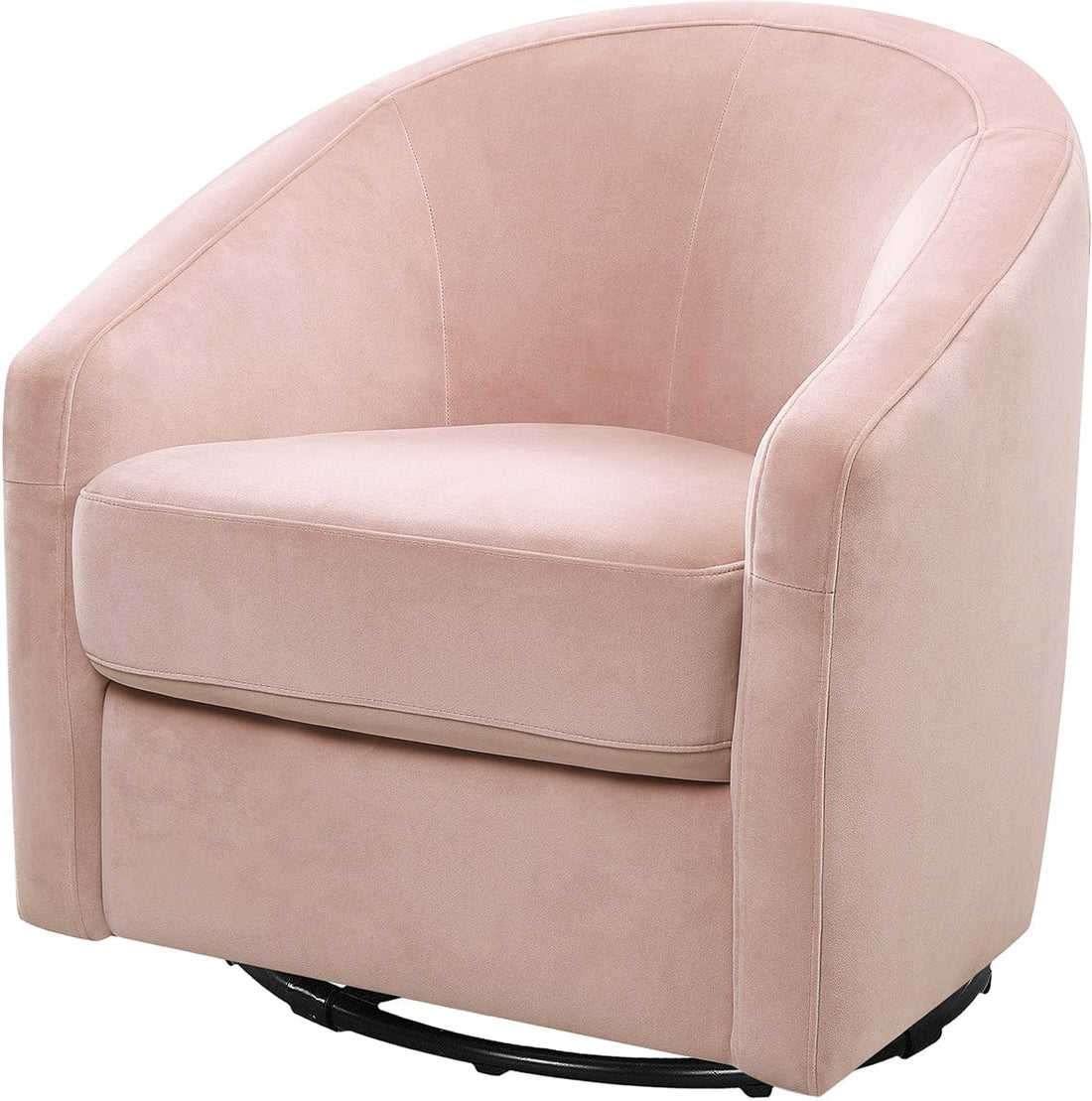 Babyletto Madison Swivel Glider - Blush Pink Velvet - M5887BPV