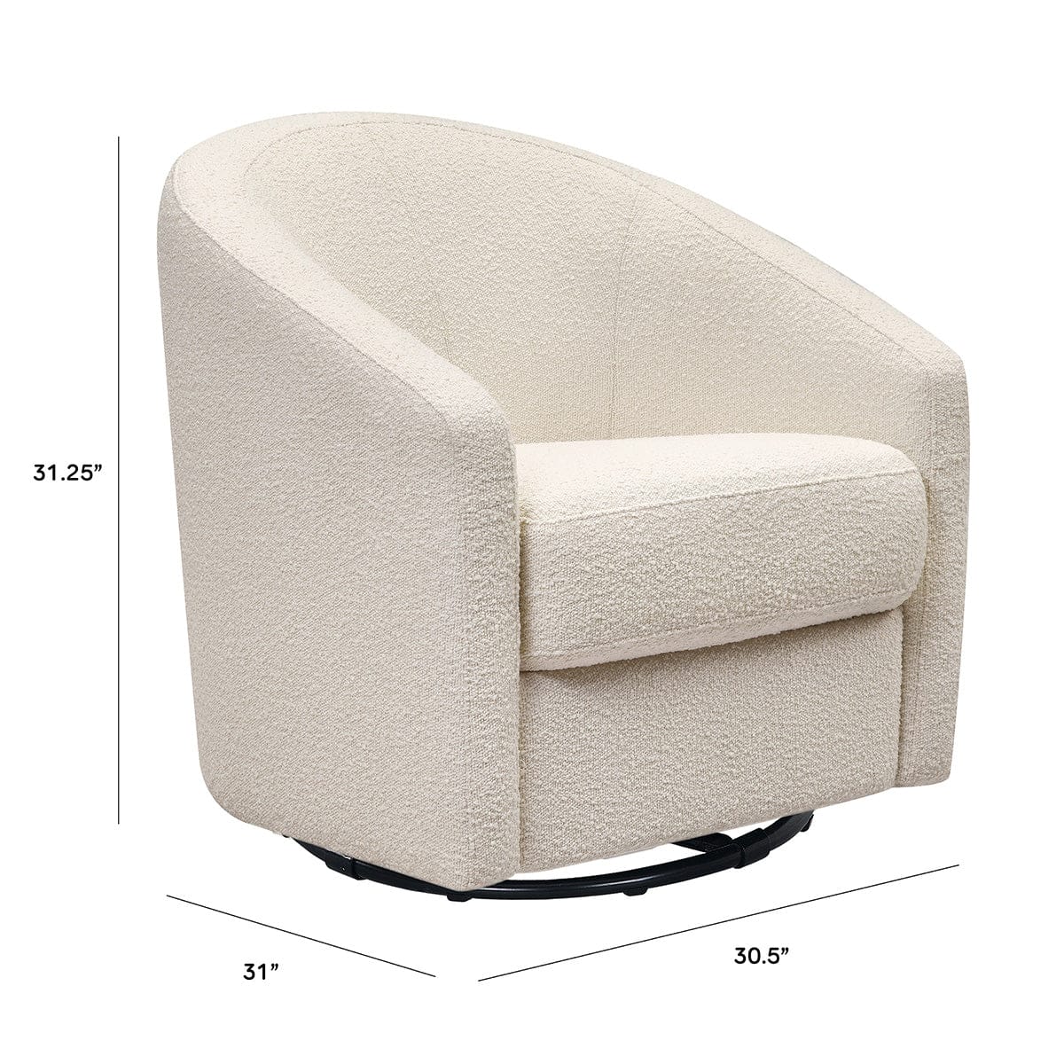 Babyletto Madison Swivel Glider - Ivory Boucle - M5887WB