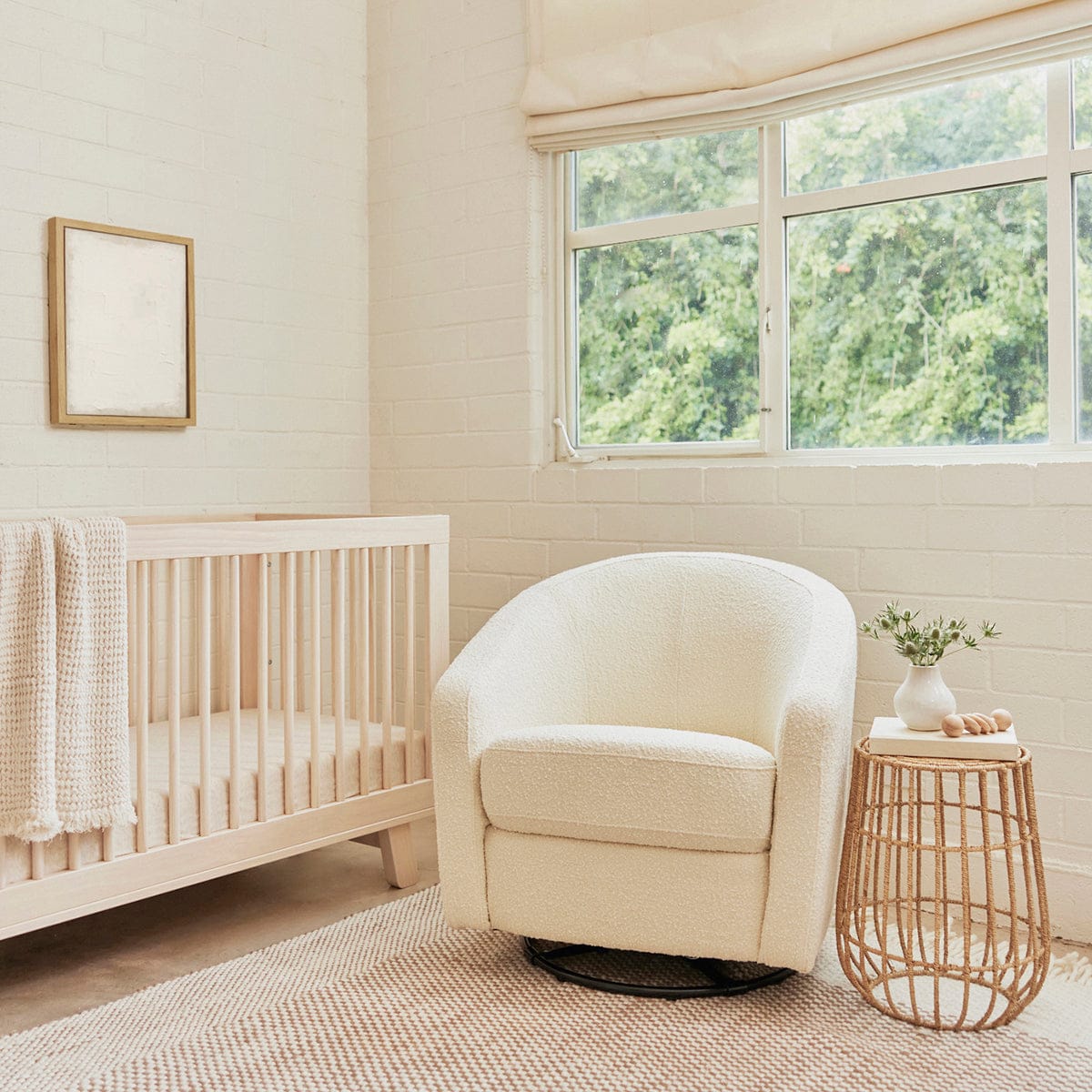 Babyletto Madison Swivel Glider - Ivory Boucle - M5887WB