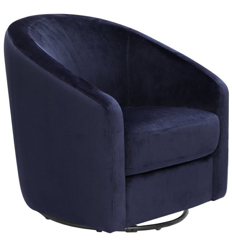 Babyletto Madison Swivel Glider - Navy Blue Microsuede