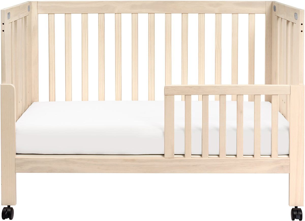 Babyletto Maki Full-Size Portable Folding Crib w/Toddler Bed Conversion Kit - Washed Natural - M6601NX