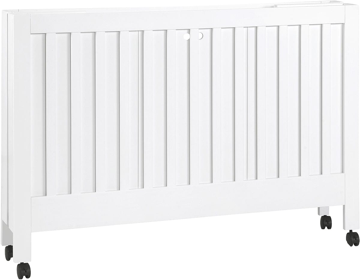 Babyletto Maki Full-Size Portable Folding Crib w/Toddler Bed Conversion Kit - White - M6601W