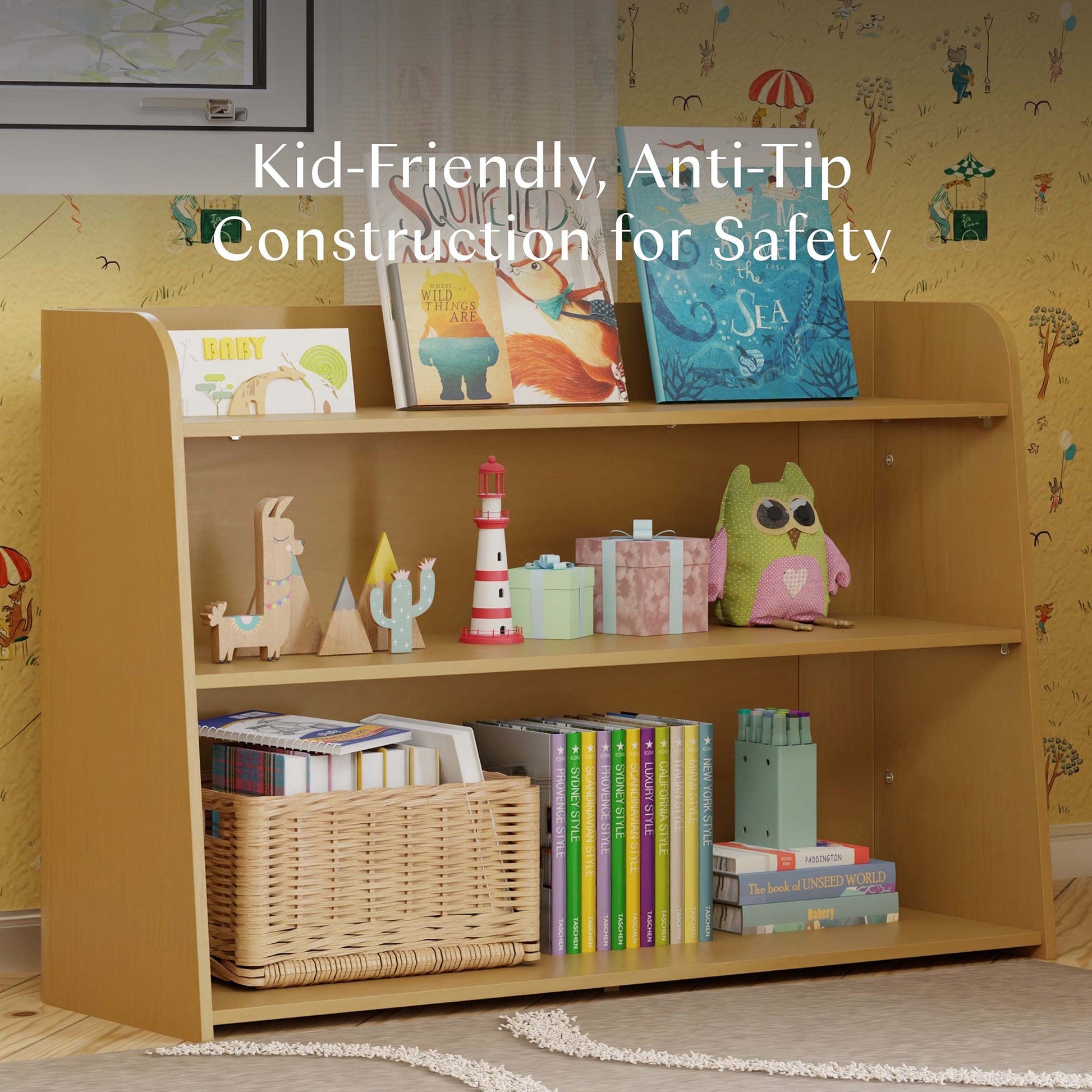 Babyletto Melo Montessori-Inspired Bookcase - Honey - M32211HY