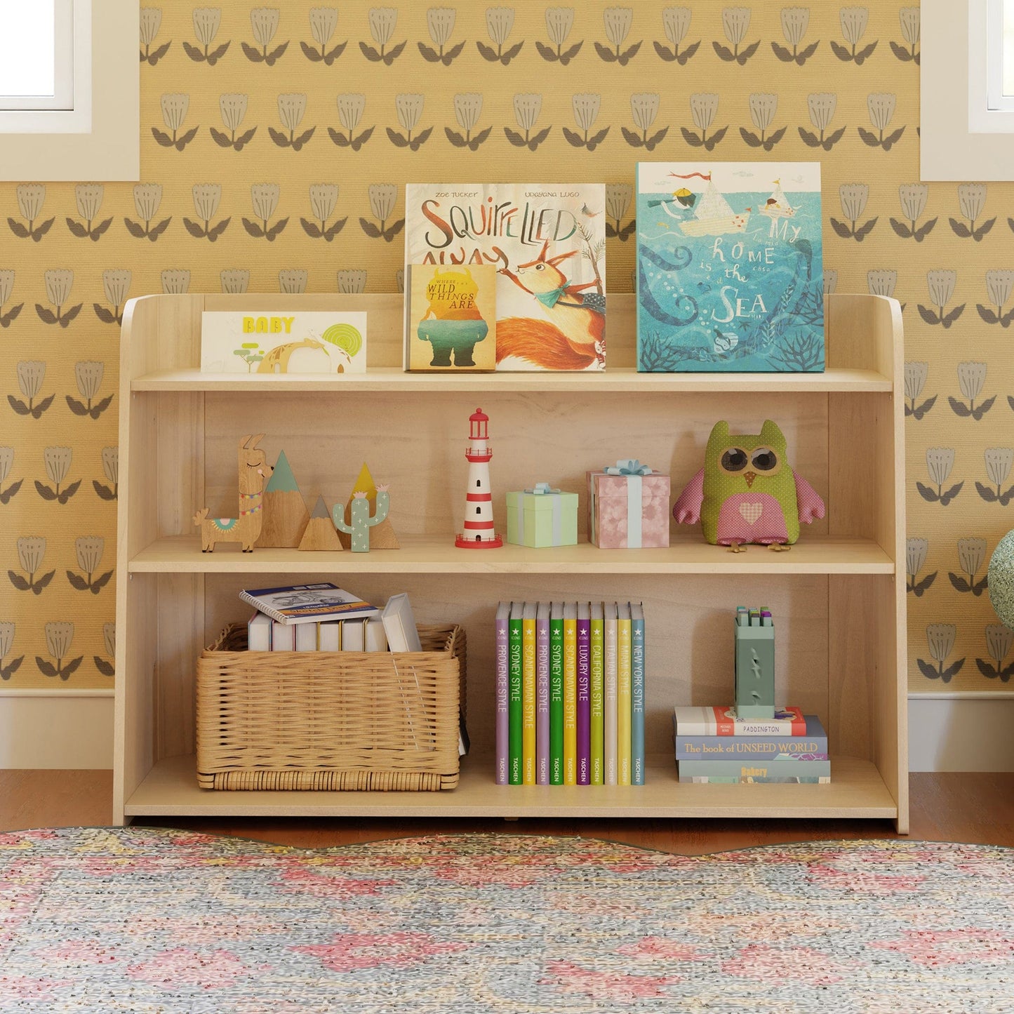 Babyletto Melo Montessori-Inspired Bookcase - Washed Natural - M32211NX