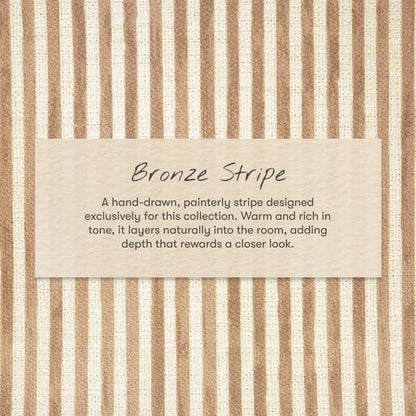 Babyletto bronze stripe fabric swatch with vertical painterly lines