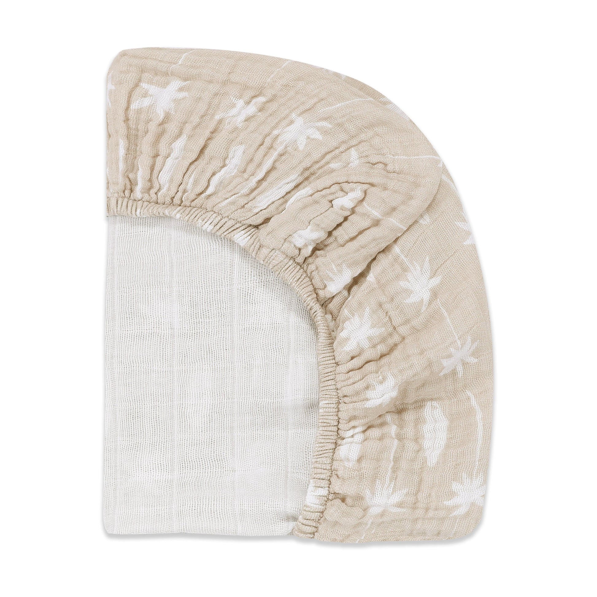 Babyletto Mini Crib Sheet in GOTS Certified Organic Muslin Cotton - Beach Bum - T27036