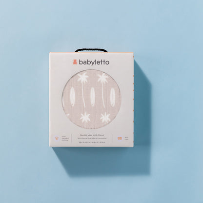 Babyletto Mini Crib Sheet in GOTS Certified Organic Muslin Cotton - Beach Bum - T27036