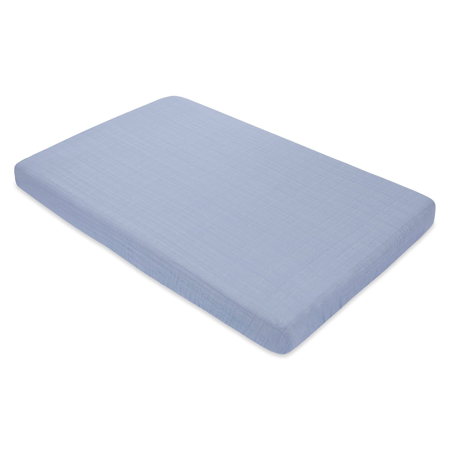 Babyletto Mini Crib Sheet in GOTS Certified Organic Muslin Cotton - Dewdrop - T29636DP