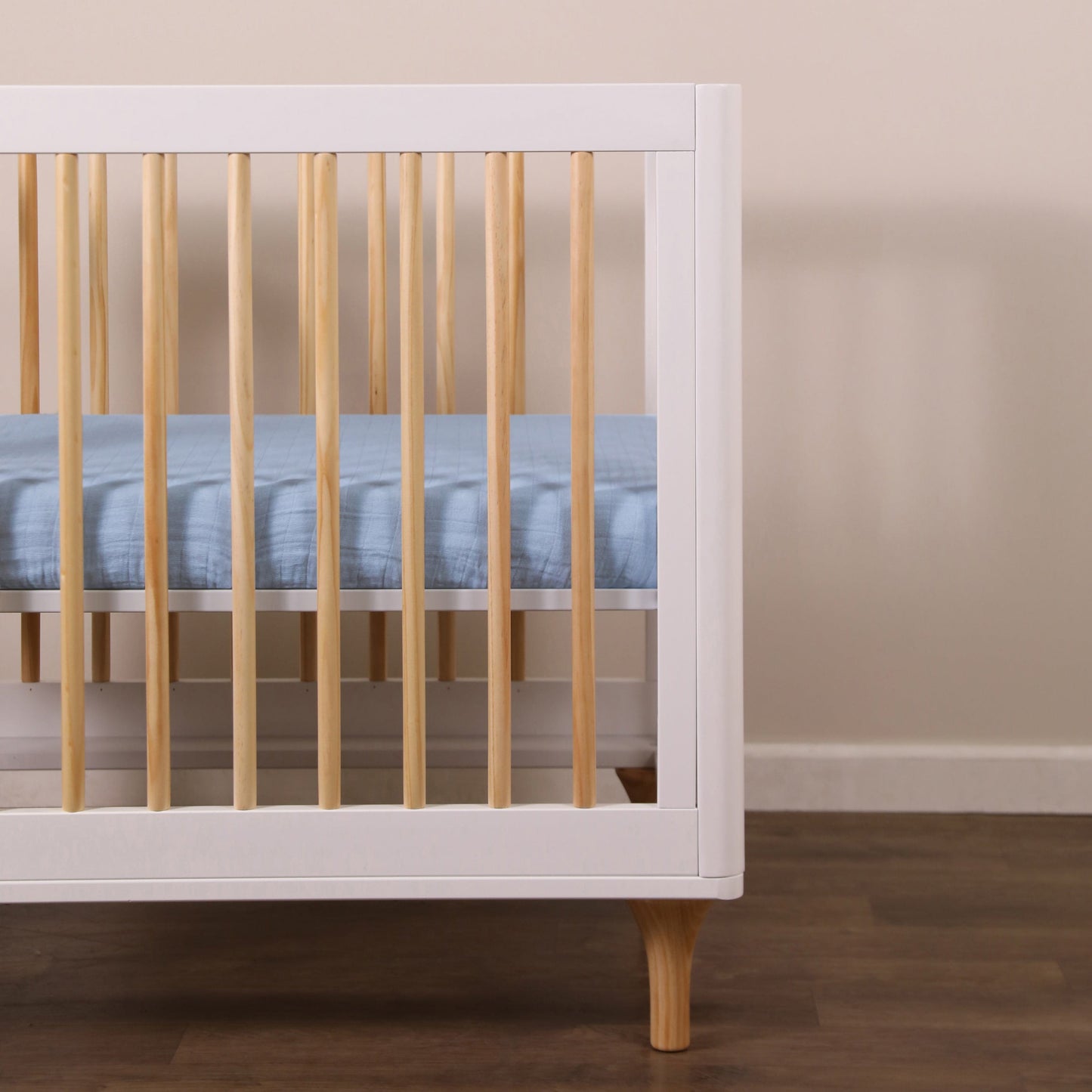 Babyletto Mini Crib Sheet in GOTS Certified Organic Muslin Cotton - Dewdrop - T29636DP