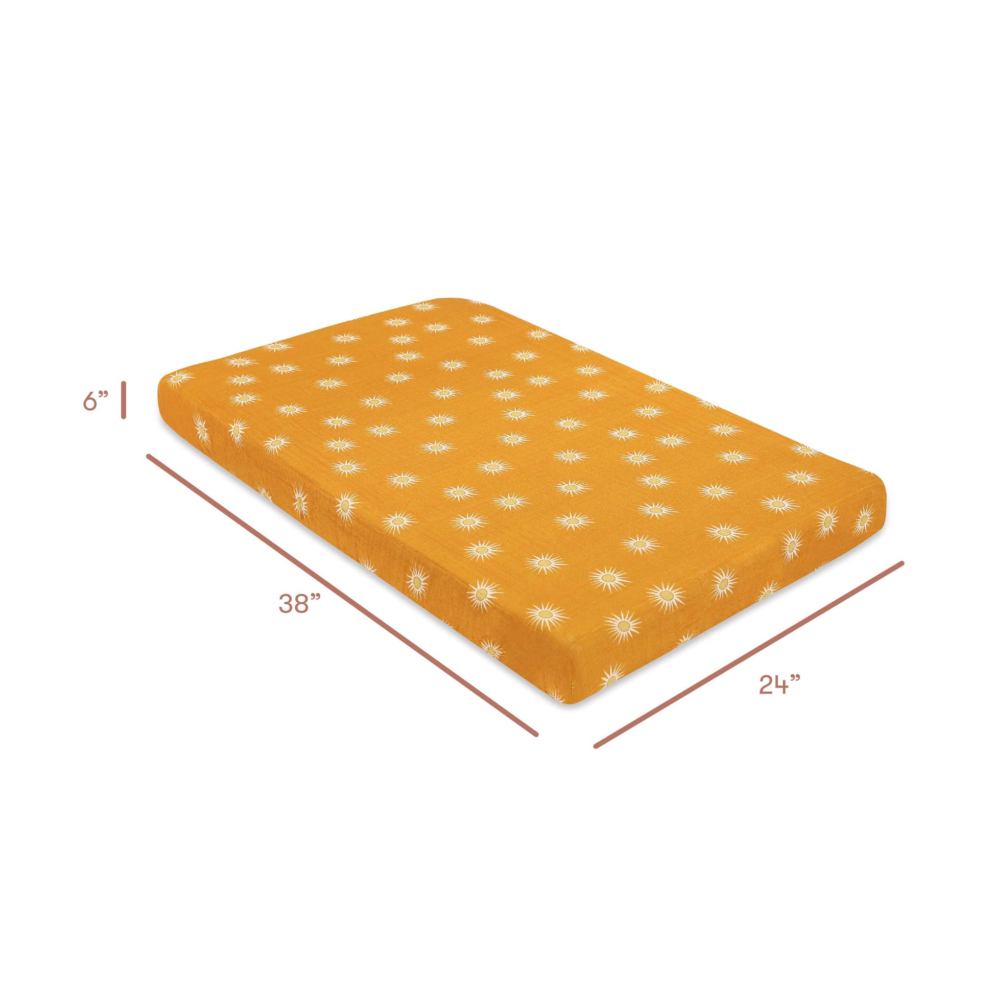 Babyletto Mini Crib Sheet in GOTS Certified Organic Muslin Cotton - Golden Hour - T26936