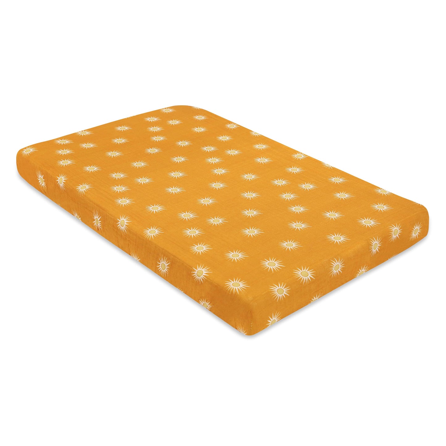 Babyletto Mini Crib Sheet in GOTS Certified Organic Muslin Cotton - Golden Hour - T26936