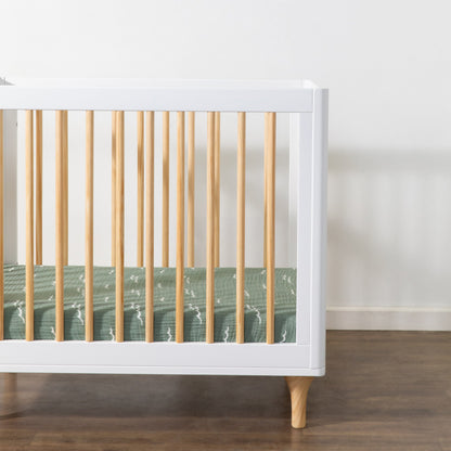 Babyletto Mini Crib Sheet in GOTS Certified Organic Muslin Cotton - Ocean Waves - T27136