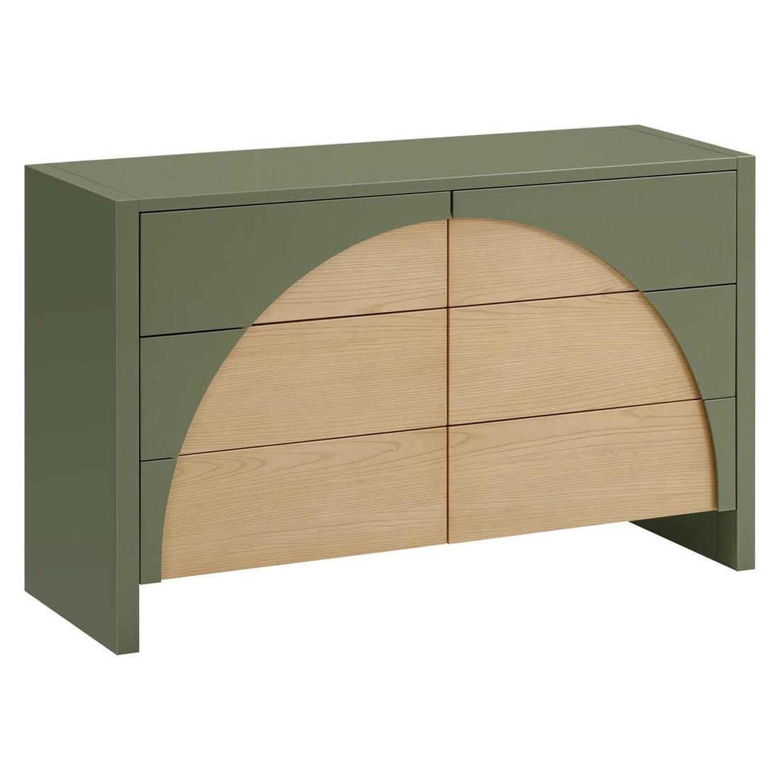 Babyletto Moab 6-Drawer Assembled Dresser - Olive / Ash - M30216OLSH