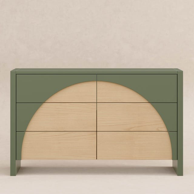 Babyletto Moab 6-Drawer Assembled Dresser - Olive / Ash - M30216OLSH