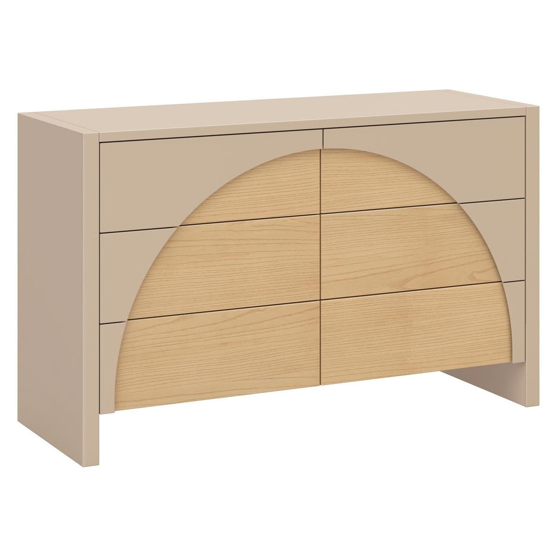 Babyletto Moab 6-Drawer Assembled Dresser - Taupe / Ash - M30216TPESH