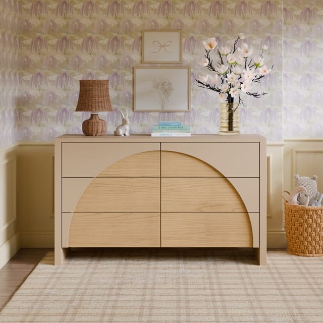 Babyletto Moab 6-Drawer Assembled Dresser - Taupe / Ash - M30216TPESH