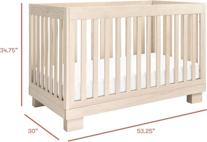 Babyletto Modo 3-in-1 Convertible Crib w/Toddler Bed Conversion Kit - Washed Natural - M6701NX