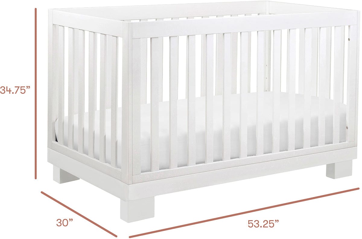 Babyletto Modo 3-in-1 Convertible Crib w/Toddler Bed Conversion Kit - White - M6701W