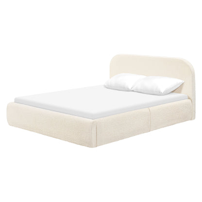 Babyletto Nara Full Floor Bed - Performance Ivory Boucle