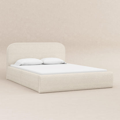 Babyletto Nara Full Floor Bed - Performance Ivory Boucle