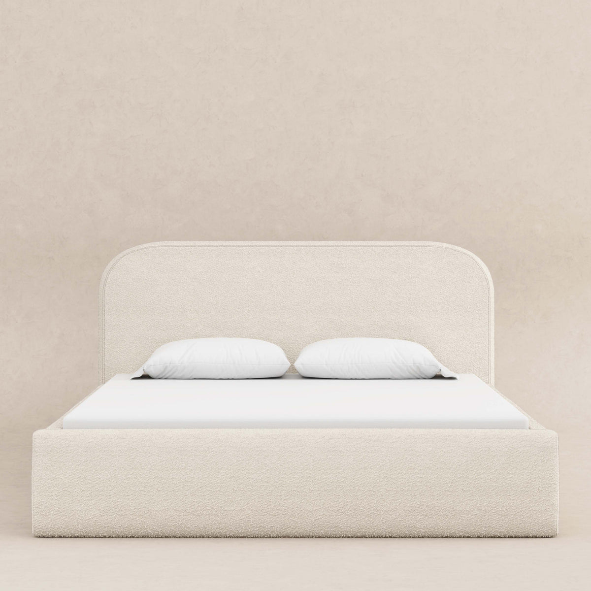 Babyletto Nara Full Floor Bed - Performance Ivory Boucle