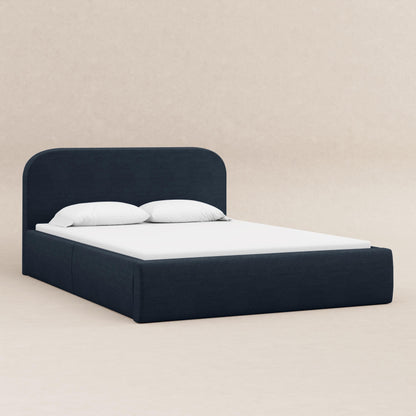 Babyletto Nara Full Floor Bed - Performance Navy Eco-Twill