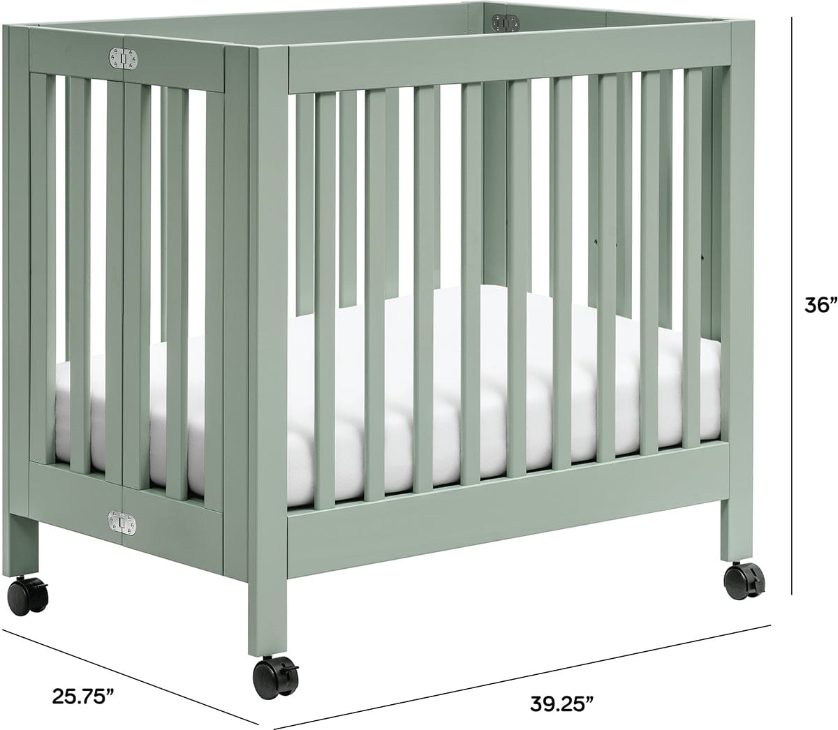 Babyletto Origami Mini Crib - Light Sage - M6698LS