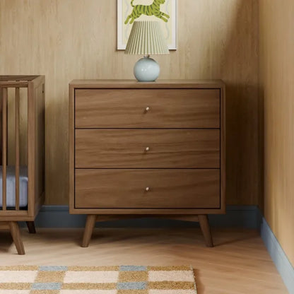 Babyletto Palma 3-Drawer Assembled Dresser - Natural Walnut - M15913NL