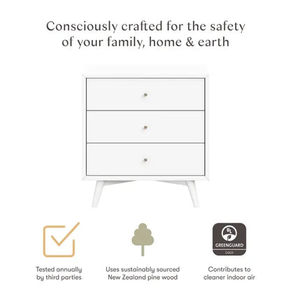 Babyletto Palma 3-Drawer Assembled Dresser - White - M15913W