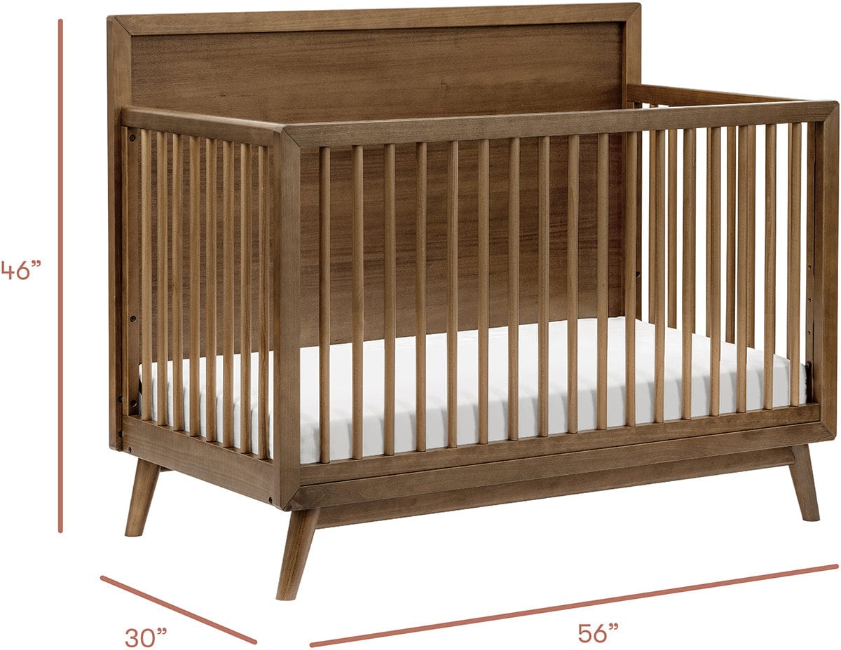 Babyletto Palma 4-in-1 Convertible Crib w/Toddler Bed Conversion Kit - Natural Walnut - M15901NL