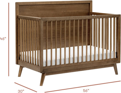 Babyletto Palma 4-in-1 Convertible Crib w/Toddler Bed Conversion Kit - Natural Walnut - M15901NL