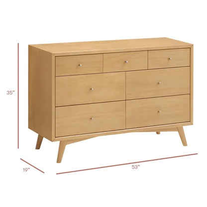 Babyletto Palma 7-Drawer Assembled Double Dresser - Honey - M15916HY