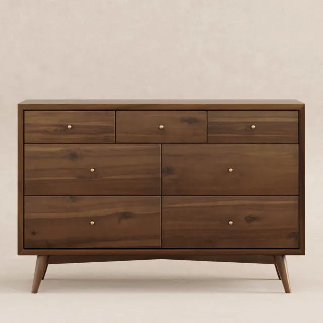 Babyletto Palma 7-Drawer Assembled Double Dresser - Natural Walnut - M15916NL