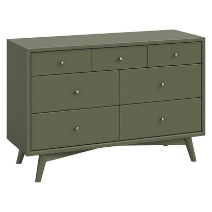 Babyletto Palma 7-Drawer Assembled Double Dresser - Olive - M15916OL
