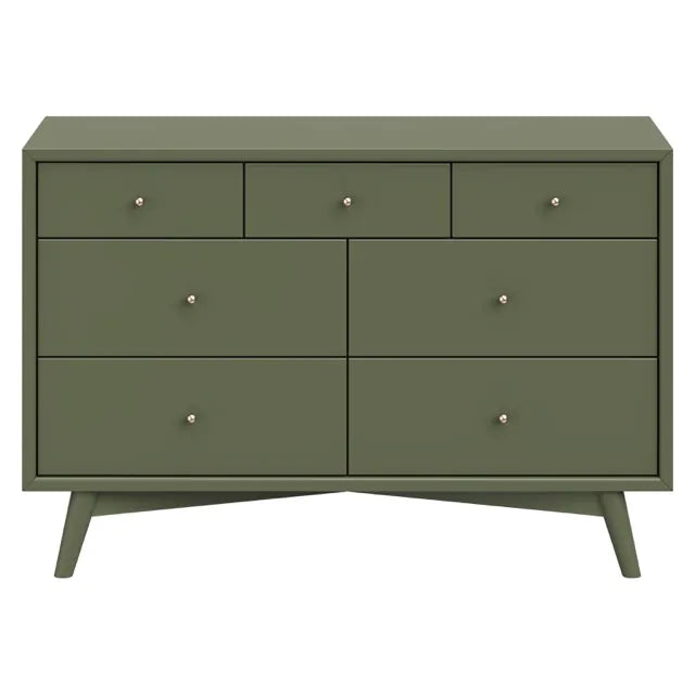Babyletto Palma 7-Drawer Assembled Double Dresser - Olive - M15916OL