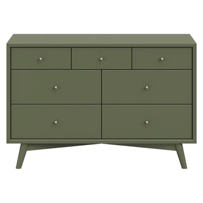 Babyletto Palma 7-Drawer Assembled Double Dresser - Olive - M15916OL