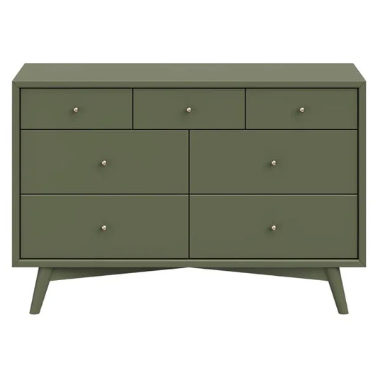 Babyletto Palma 7-Drawer Assembled Double Dresser - Olive - M15916OL