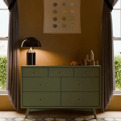 Babyletto Palma 7-Drawer Assembled Double Dresser - Olive - M15916OL