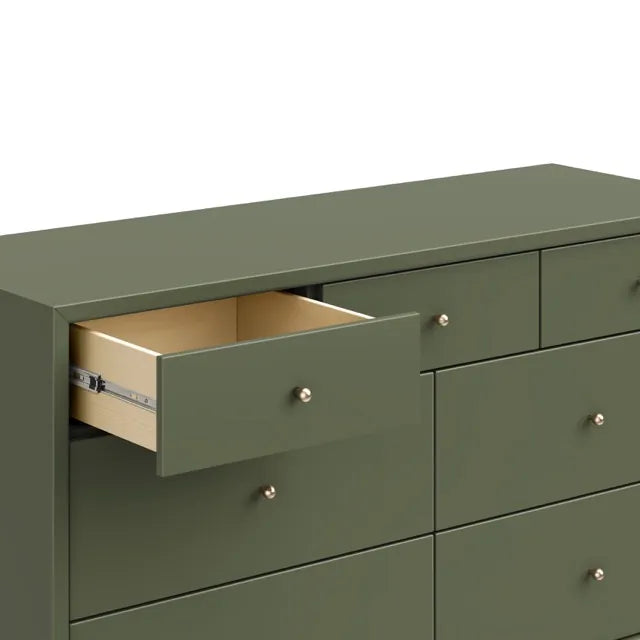Babyletto Palma 7-Drawer Assembled Double Dresser - Olive - M15916OL