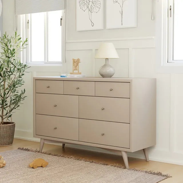 Babyletto Palma 7-Drawer Assembled Double Dresser - Taupe - M15916TPE