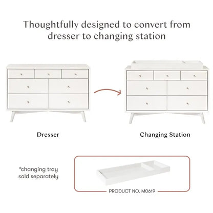 Babyletto Palma 7-Drawer Assembled Double Dresser - Warm White - M15916RW