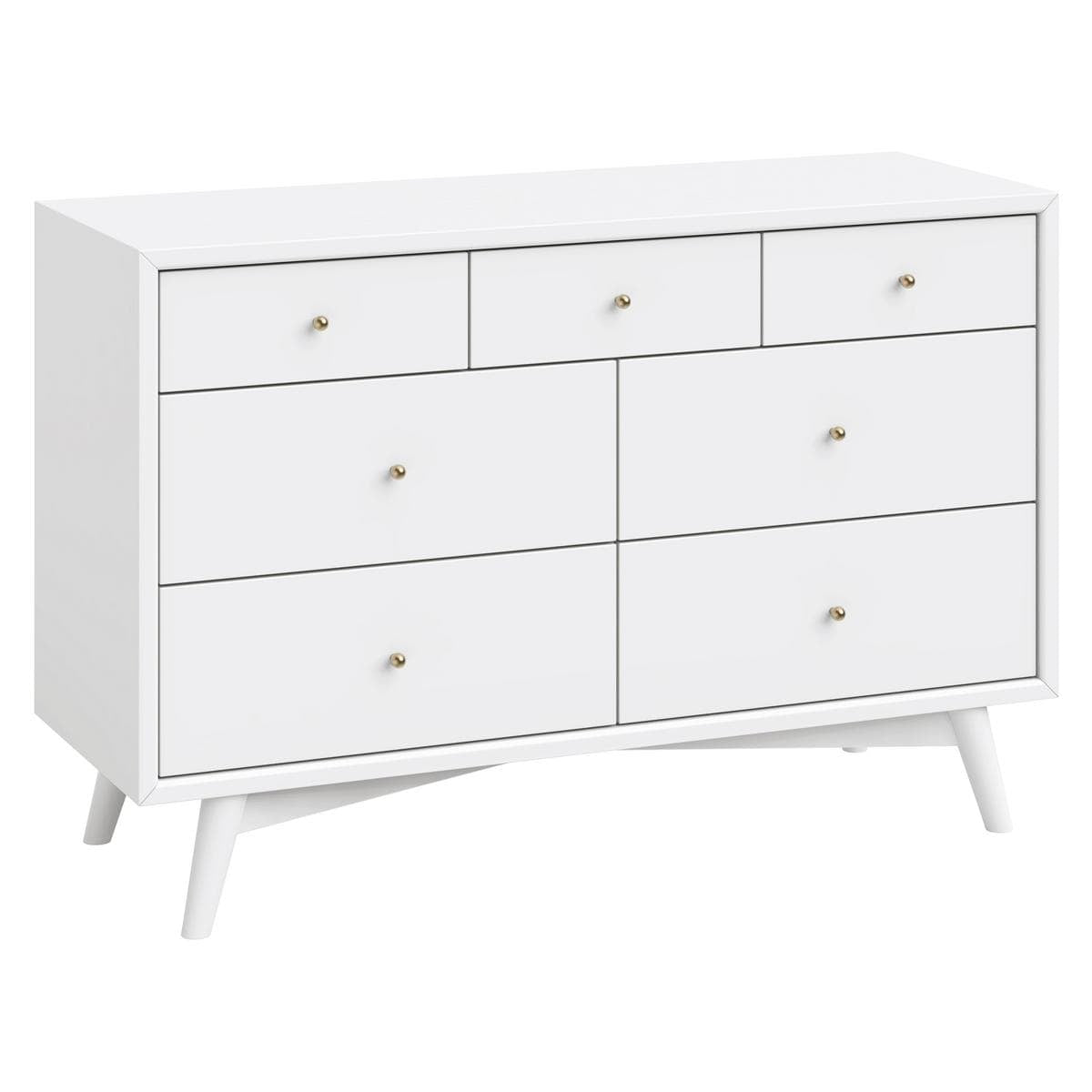 Babyletto Palma 7-Drawer Assembled Double Dresser - White - M15916W