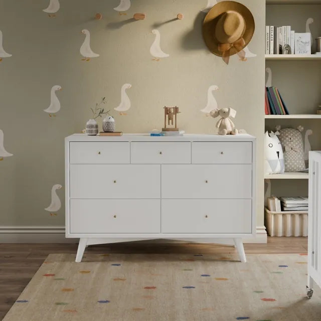 Babyletto Palma 7-Drawer Assembled Double Dresser - White - M15916W
