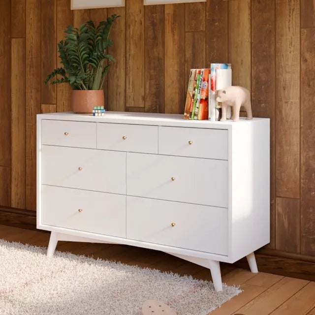 Babyletto Palma 7-Drawer Assembled Double Dresser - White - M15916W