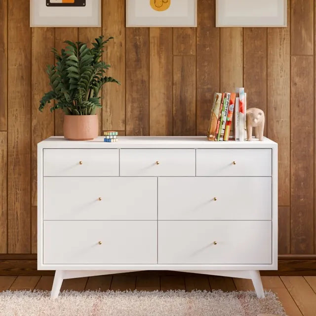 Babyletto Palma 7-Drawer Assembled Double Dresser - White - M15916W
